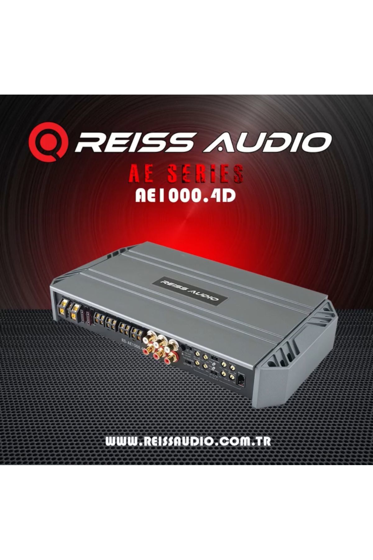 Reiss Audio Rs-AE1000.4d 4kanal Profesyonel Oto Amfi Anfi 2 Ohm 250w X 4ch-4 Ohm 150w X 4ch-500w X2ch 4ohm