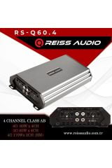 Reiss Audio Rs-KL60.4 Ab Class 4Kanal Oto Amfi 4Ohm 4X60W RMS-2Ohm 4X85W Rms Anfi