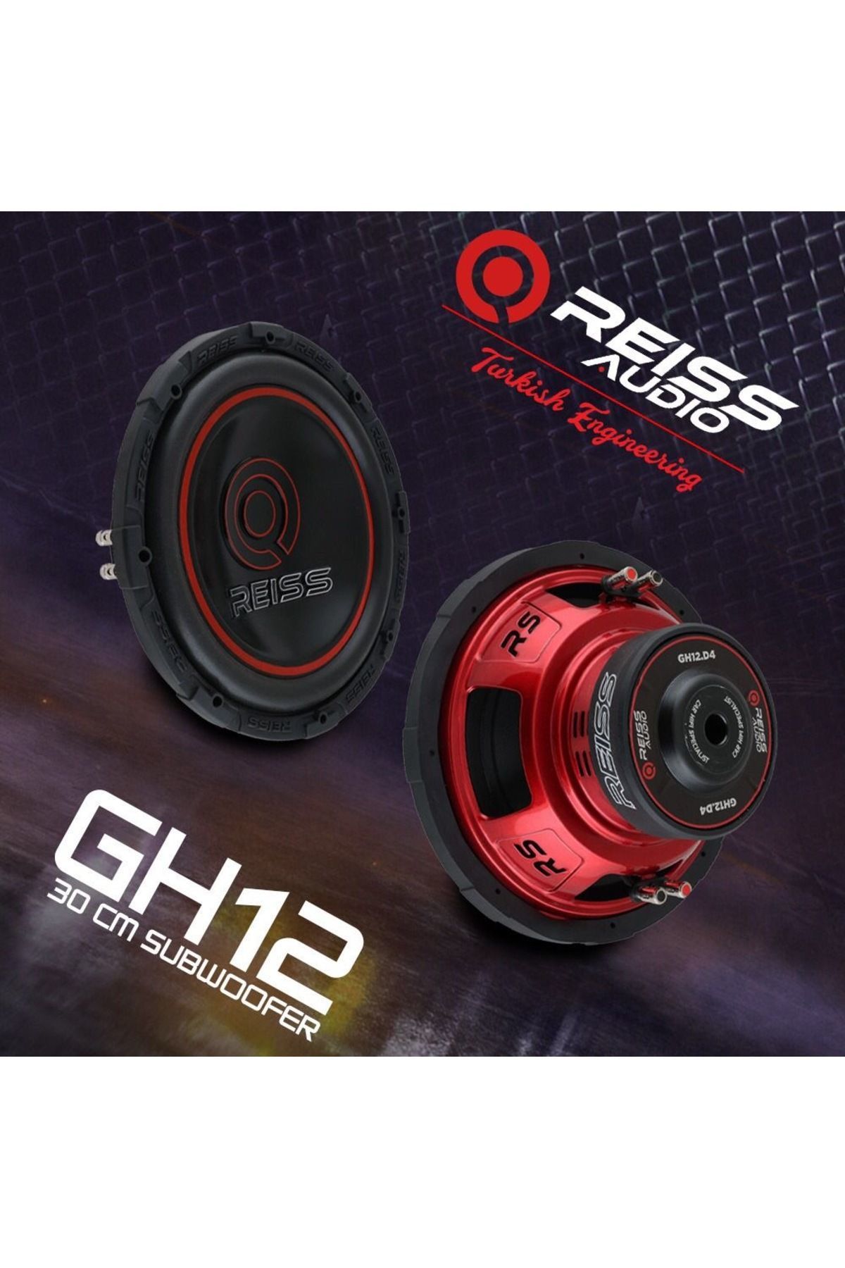 Reiss Audio Rs-GH12 Çift Bobin 1400Wat 350W Rms 30 Cm Subwoofer Bas D2