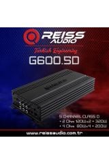 Reiss Audio RS-G600.5D 5KANAL PROFESYONEL BAS KONTROLLÜ OTO AMFİ 4 Ohm Stereo 80Wx4+200Wx1 - 2 Ohm 120Wx4+320Wx1