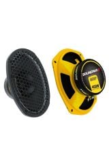 Soundmax Sx-M69f Çifti 800wat-200w Rms Metal Kapaklı 6x9 Oval Oto Midrange Hoparlör