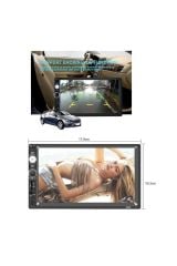 Navigold Car Playli Double Oto Teyp Multimedya Ful Hd 7'' Inch Bluetooth- Çift Usb 4x55w Kamera