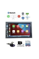 Navigold Car Playli Double Oto Teyp Multimedya Ful Hd 7'' Inch Bluetooth- Çift Usb 4x55w Kamera