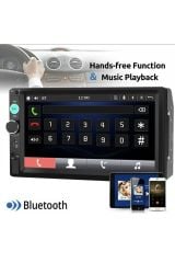 Navigold Car Playli Double Oto Teyp Multimedya Ful Hd 7'' Inch Bluetooth- Çift Usb 4x55w Kamera