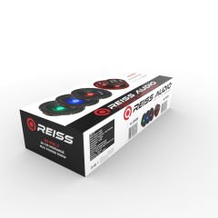 Reiss Audio Rs-m8lx 20 Cm Oto Kurşun Göbek Midrange Hoparlör Rgb Ledli Çifti 600wat-300w Rms Metal Kapaklı