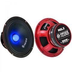 Reiss Audio Rs-m8lx 20 Cm Oto Kurşun Göbek Midrange Hoparlör Rgb Ledli Çifti 600wat-300w Rms Metal Kapaklı