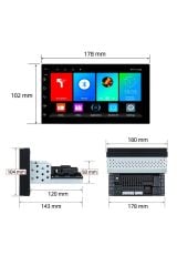 Navigold Ngs-720 2/32gb Android Multimedya Car Playli Teyp Ayarlı Ince Kasa Single Din