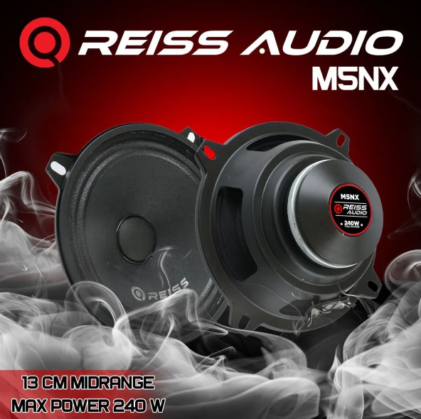 Reiss Audio Rs-M5nx 13 cm Neodyum Özel Mıknatıs Oto Midrange Hoparlör Çifti 480wat-160w rms Her araca uyumlu