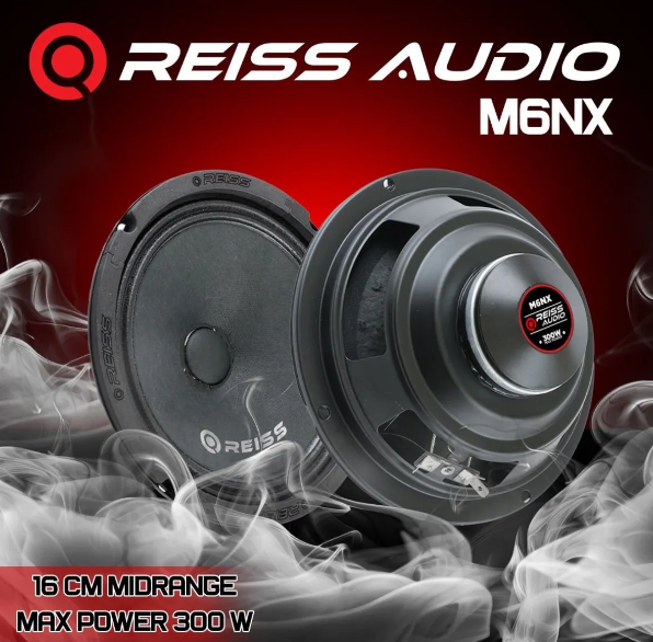Reiss Audio Rs-M6nx 16 cm Neodyum Özel Mıknatıs Oto Midrange Hoparlör Çifti 600wat-200w rms AKSAR