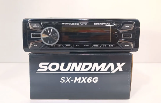 Soundmax MX6G Çift Usb Rgb Led SD Bluetooth Radyo Çift Anfi Çıkışlı Hızlı Şarj Oto Teyp