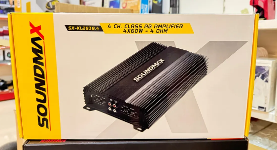 Soundmax Sx-kl2838 4 Kanal 4000wat Profesyonel Oto Amfi 4ohm 4x60w Rms Uyumlu- Anfi