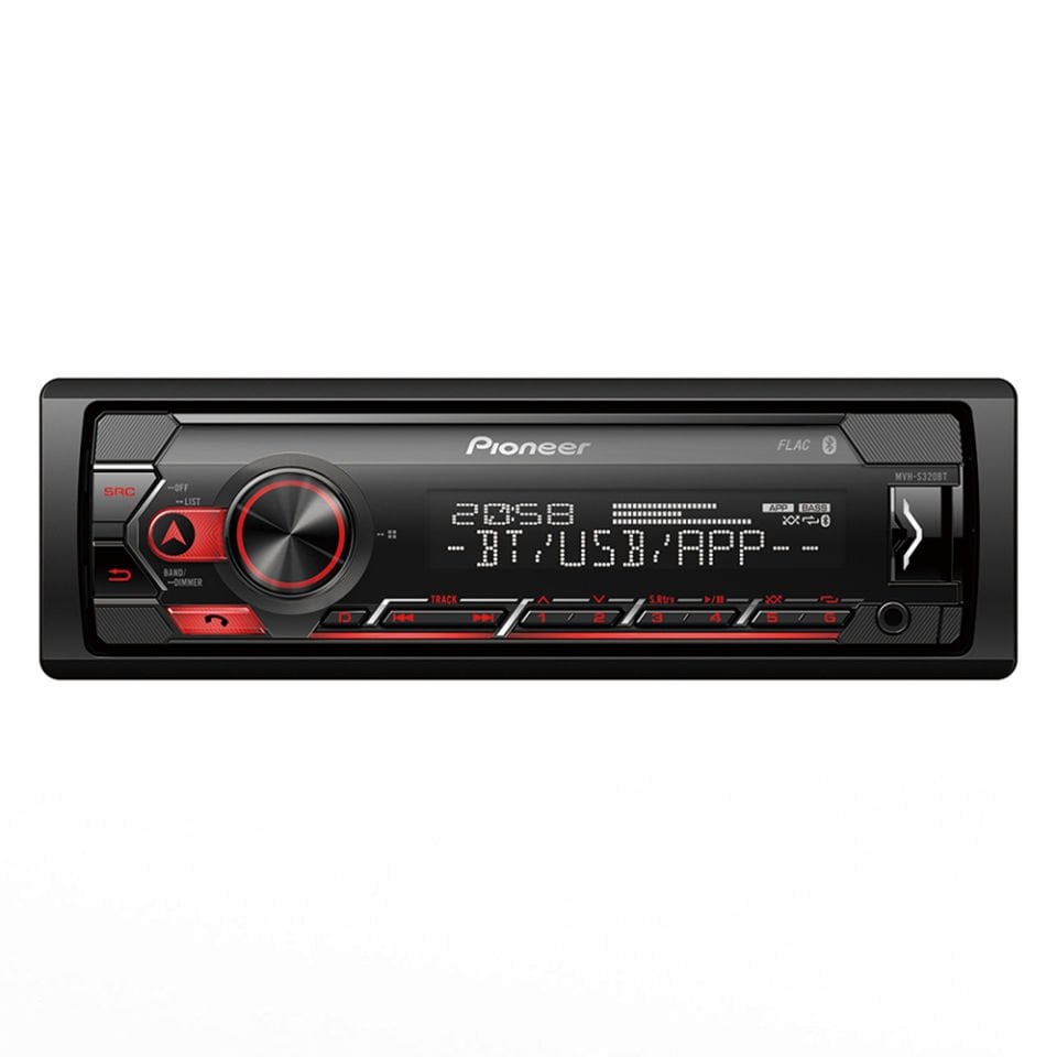 Pioneer Mvh-S320BT Çift amfi çıkışlı bluetoothlu türkçe menü oto teyp usb mikrofon 4x50wat