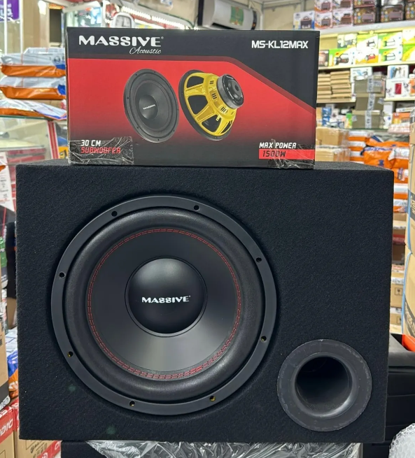 Massive Ms-kl12max Kabinli 30 Cm Subwoofer Bas Bufır 1500wat-400w Rms Maximum Power