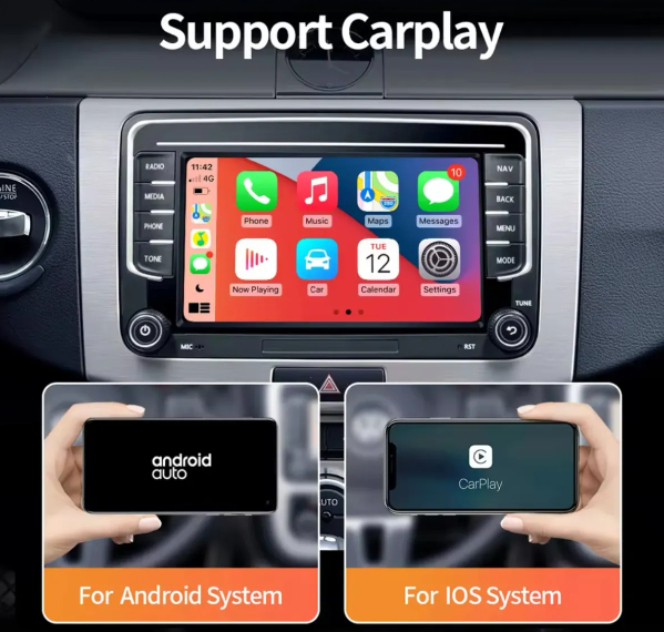 Navigold Vw 7'' inch 4/64gb Android  Volkswagen-Seat-Skoda andriod car playli oto multimedya orijinal Görünüm