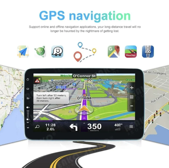 Navigold Oynar Kafa 4/64gb Android Tek Din 10\'\'inch Oto Araba Multimedya Teyp Car Play-usb-gps-wifi Kamera