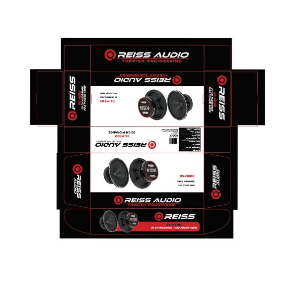 Reiss Rs-M8BR En Iyisini Isteyenlere Çifti 900wat-400w Rms Apocalypse Tipi 20 Cm Oto Midrange Hoparlör