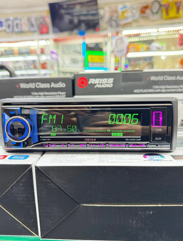 Reiss Rs-mx81dsp 3amfi Çıkışlı Profesyonel dsp işlemcili Oto Teyp rgb ışıklı Bluetooth-Usb tesisat teyibi