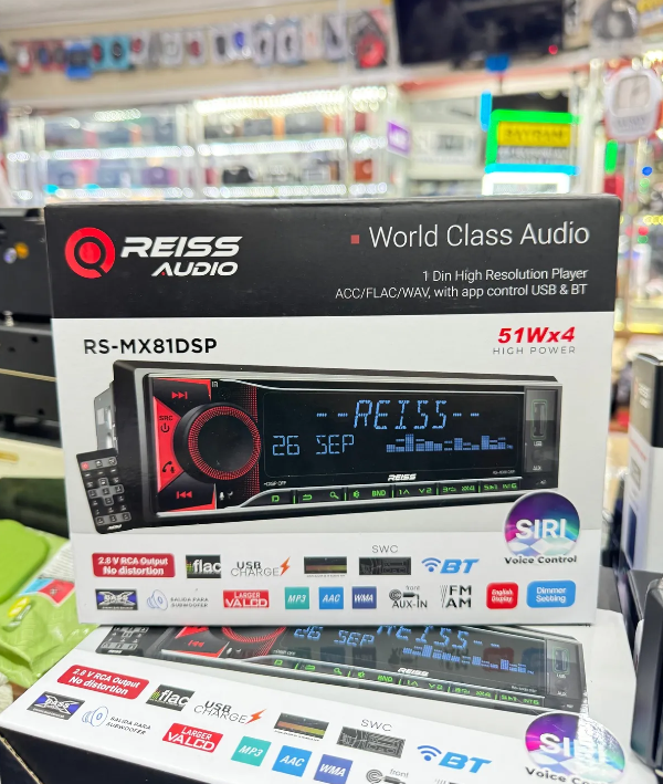 Reiss Rs-mx81dsp 3amfi Çıkışlı Profesyonel dsp işlemcili Oto Teyp rgb ışıklı Bluetooth-Usb tesisat teyibi