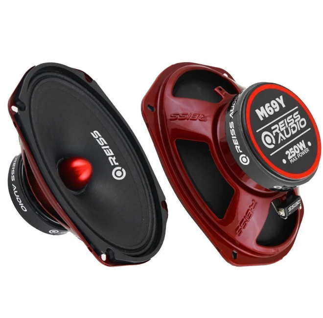 Reiss Rs-M69Y Deprem Serisi Oval Kurşun Göbek 6x9 Oto Midrange Hoparlör Çifti 500W-200W Rms