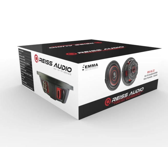 Reiss Audio Rs-sl12 Çift Bobin 1450wat 450w Rms 30 Cm Mini Subwoofer Bas D4