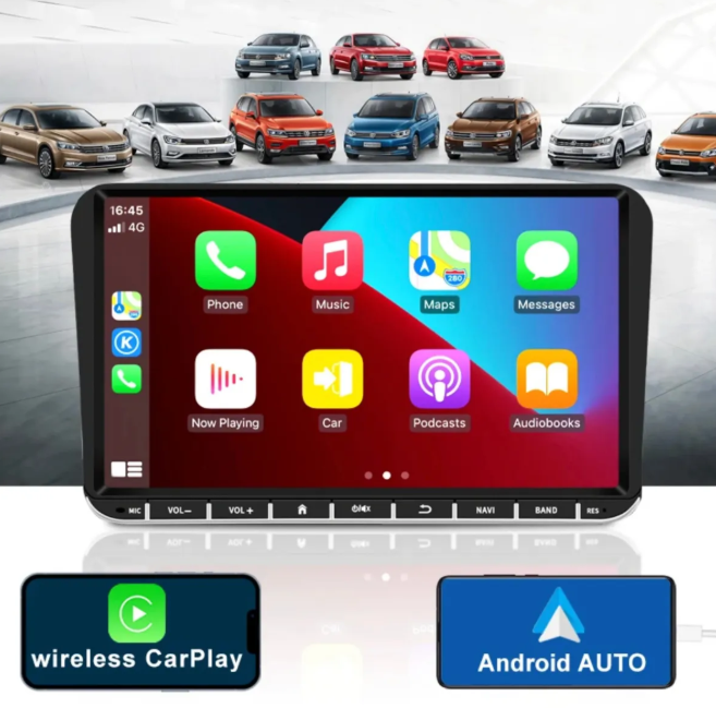 Navigold Vw 9'' inch 4/64gb Volkswagen-Seat-Skoda andriod car playli oto multimedya kamera hediye