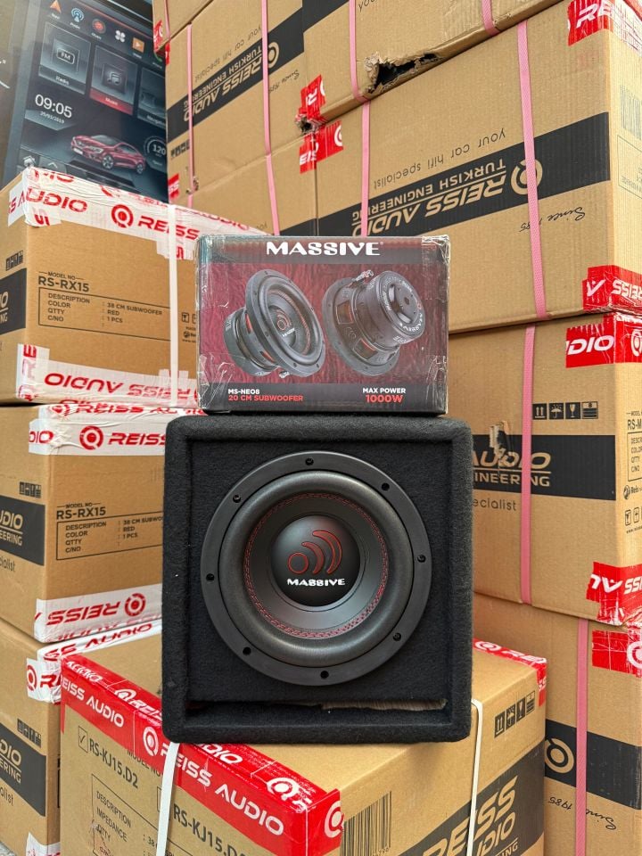 Ms-NEO8 Yer Kaplamaz Mini Kabinli 1000Wat 300W Rms 20 Cm Subwoofer minik dev Bas