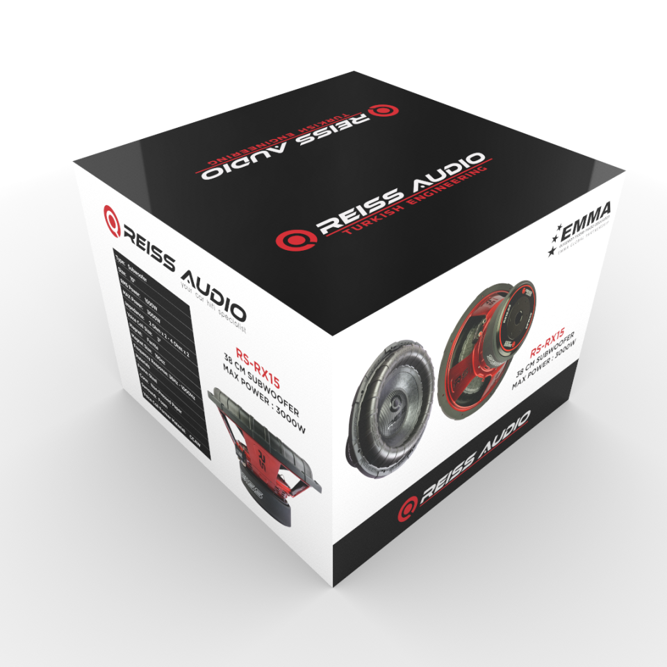 Reiss Audio RS-RX15 38 Cm 3000 Watt 1500 Rms Subwoofer
