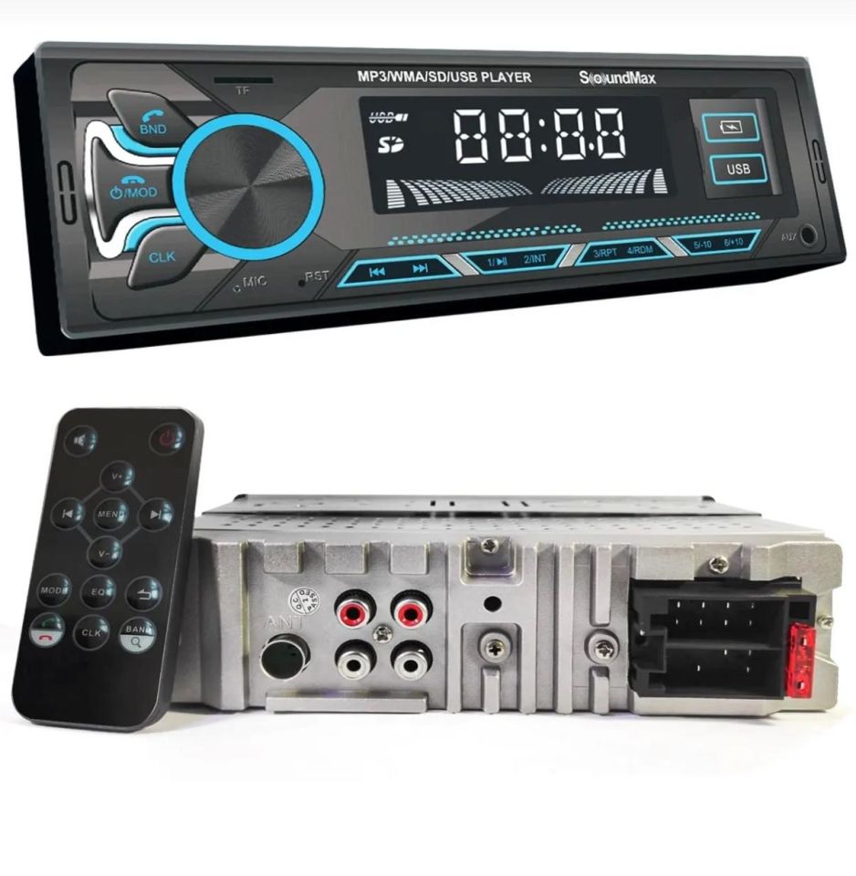 Sx-MX7G 2amfi Çıkışlı Profesyonel Araba Oto Teyp Bluetooth-Çift Usb-sd-aux yeni model 7 tuş rengi