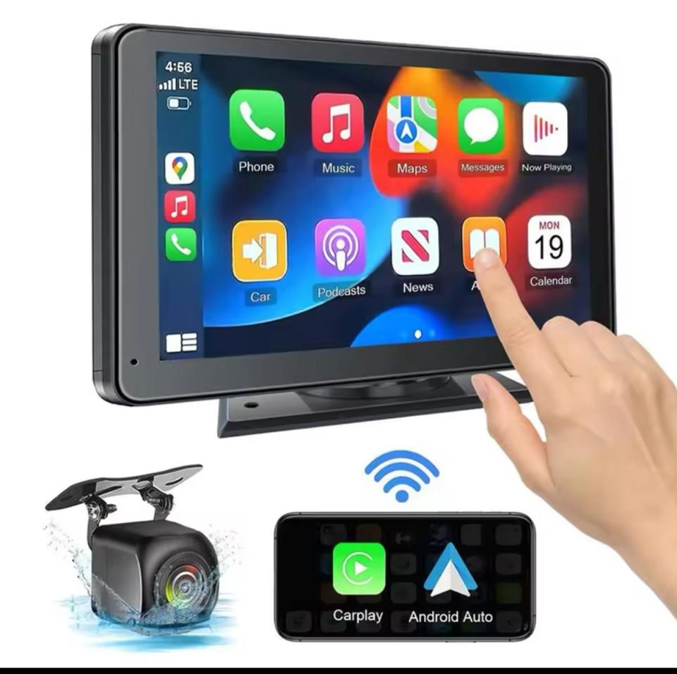 navigold Aks-702 Kablosuz Carplay Android Auto tak çalıştır 7İnç Çift Kameralı kayıt yapar Multimedya