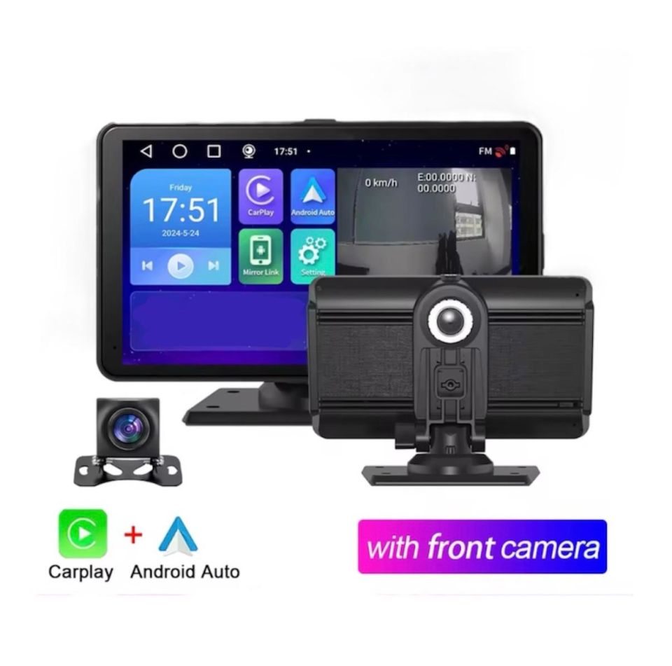 navigold Aks-702 Kablosuz Carplay Android Auto tak çalıştır 7İnç Çift Kameralı kayıt yapar Multimedya