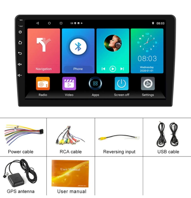 Navigold Brn-940 4/64gb Android Tek Din 9''inch Oto Araba Multimedya Teyp Car Play-usb-gps-wifi Kamera