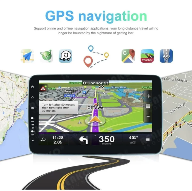 Navigold Kl-4300 4/64gb Android Double Din 10''inch Oto Araba Multimedya Teyp Car Play-usb-gps-wifi Kamera