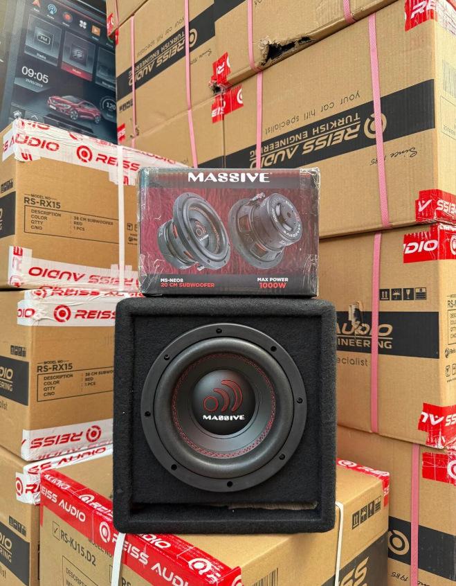 Massive Ms-NEO8 Yer Kaplamaz Mini Kabinli 1000Wat 300W Rms 20 Cm Subwoofer minik dev Bas