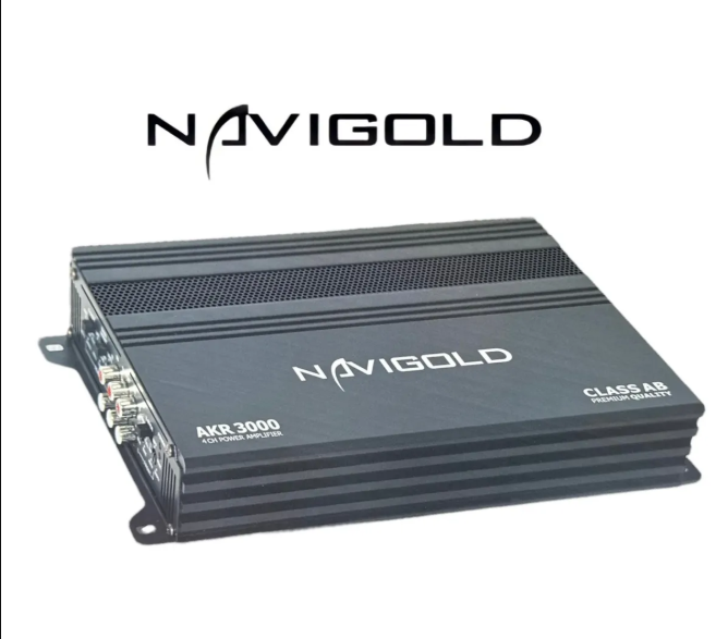 Navigold Akr-3000 4kanal Profesyonel Oto Amfi 3000wat 4ohm 4x60w-2 Ohm 4x90w Rms Power Anfi Ampilifaktör
