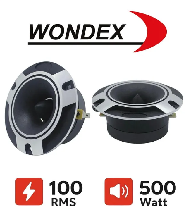 wondex Wx-615 Çifti 1000wat-200w Rms 10 Cm Spl Dome Tweeter Tiz 1. Sınıf Kalite