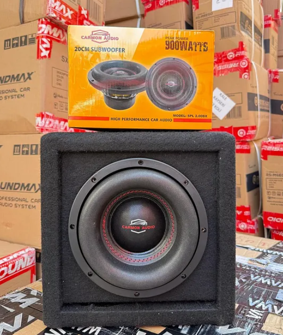 Carmon Audio Spl 2.00bx Yer Kaplamaz Mini Kabinli 900Wat 300W Rms 20 Cm Subwoofer minik dev Bas