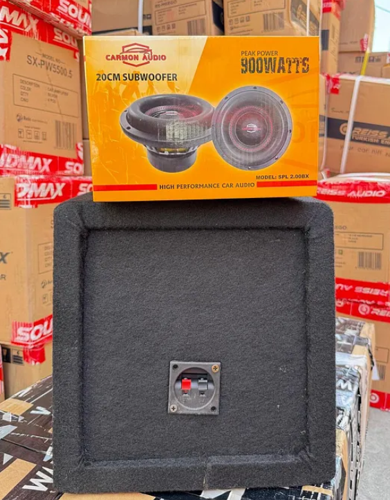 Carmon Audio Spl 2.00bx Yer Kaplamaz Mini Kabinli 900Wat 300W Rms 20 Cm Subwoofer minik dev Bas