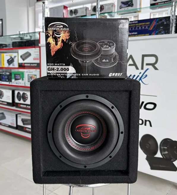 Carmon Audio GH2.000 Yer Kaplamaz Mini Kabinli 900Wat 300W Rms 20 Cm Subwoofer minik dev Bas