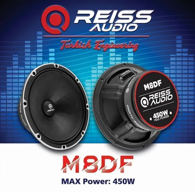 Reiss Rs-m8df 20cm Özel Seri Ciftti 900watt 400rms Oto Midrange Iki Adet