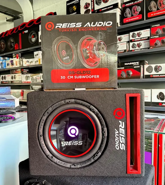 Reiss Audio Rs-GLD12 1400Wat 700W Rms L Port Kabinli IŞIKLI 30 Cm Subwoofer Bas