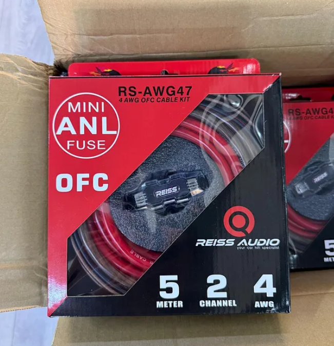 Reiss Audio Rs-awg47 4ga ofc profesyonel %100bakır amfi kablo seti set kablosu 2025 yeni seri