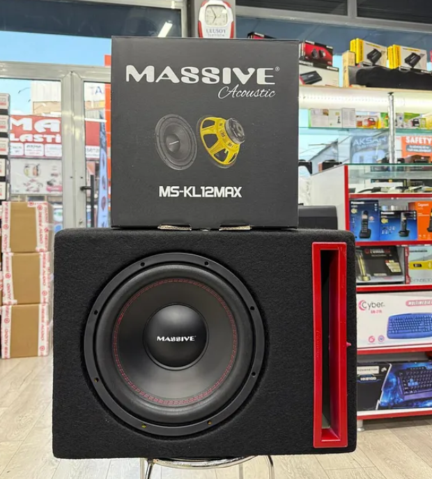 Massive Ms-KL12Max L Port Kabinli 30 Cm Subwoofer Bas 1500Wat 400W Rms bufır