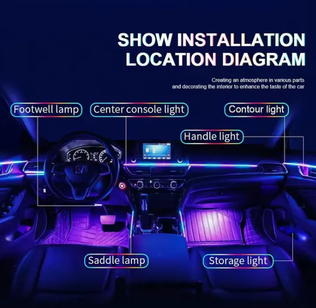 newfron Nf-led64 Araç Içi Ambiyans Neon Led Aydınlatma 64renk