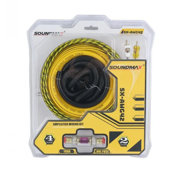 Sx-awg42 4ga profesyonel kalın amfi kablo seti set kablosu 2025 yeni seri
