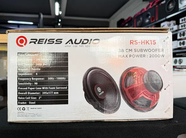 Reiss Audio Rs-HK15 L Port Kabinli Çift Bobin 2000wat 500 Rms 38cm Spl Subwoofer Bas dual 4ohm
