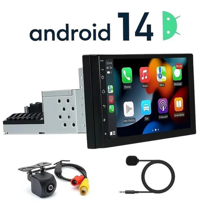 Navigold KL-938 4/64gb Çift amfi Android ince kasa 7inç Oto Multimedya Teyp Car Playli-usb-wifi+ mikrofon