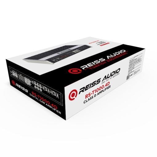 Reiss RS-T1000.4D Kanal Başı 250W Rms x 4 @ 4 ohm 500W x 4 @ 2 ohm 1000W x 2 @ Bridge 4 Ohm Oto Amfi
