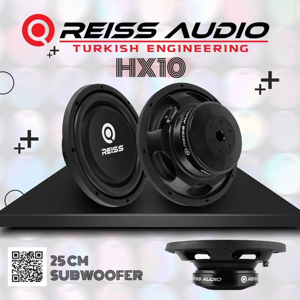 Rs-HX10 Yer Kaplamaz Mini Kabinli 1500Wat 350W Rms 25 Cm Subwoofer minik dev Bas