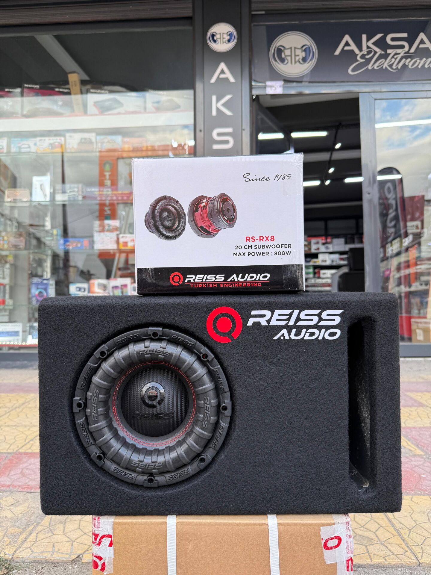 Rs-RX8 L Port Kabinli 800wat 400 Rms 20cm Subwoofer Bas Çift Bobin