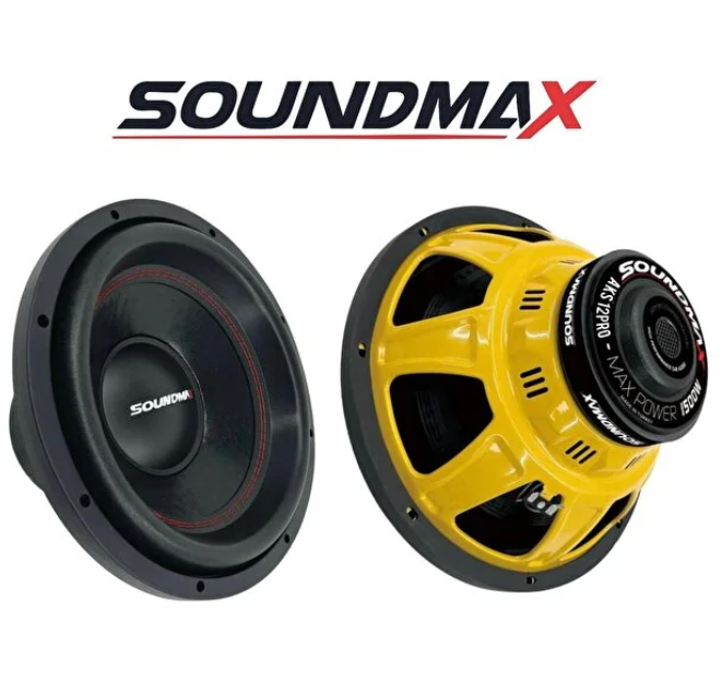 Soundmax Sx-AKS12 Pro Mini L Port Kabinli Profesyonel Pro Seri 1500Wat 400W Rms 30 Cm Subwoofer Bas